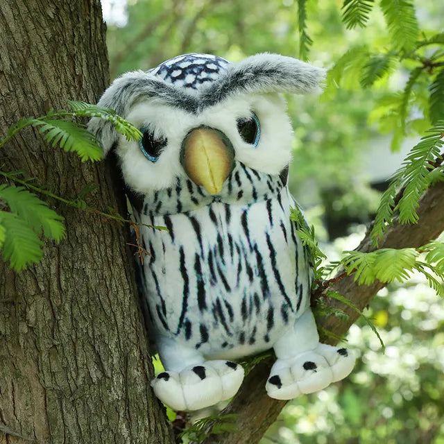 Barn Owl Stuffed Animal Grey white