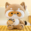 Big Raccoon Stuffed Animal 25cm 10in Brown