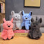 Black Bat Stuffed Animal Light gray