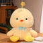 Chubby Chicken Stuffed Animal 20cm 8in Blue bow