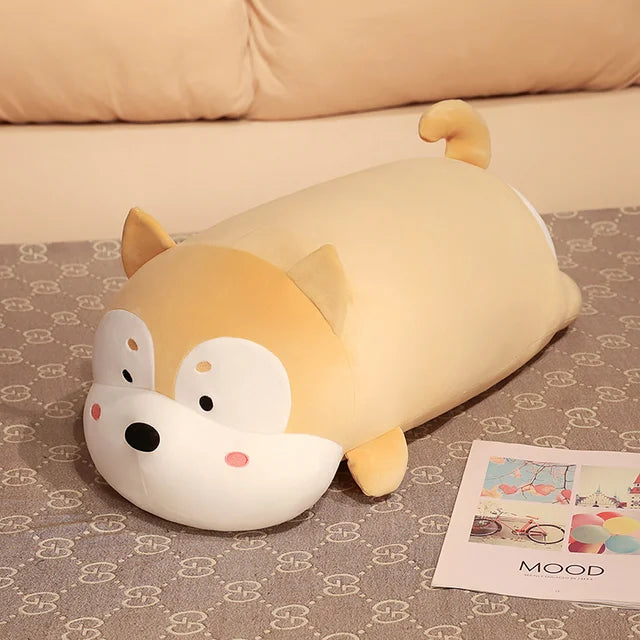 Chubby Dog Stuffed Animal 45cm 18in Brown