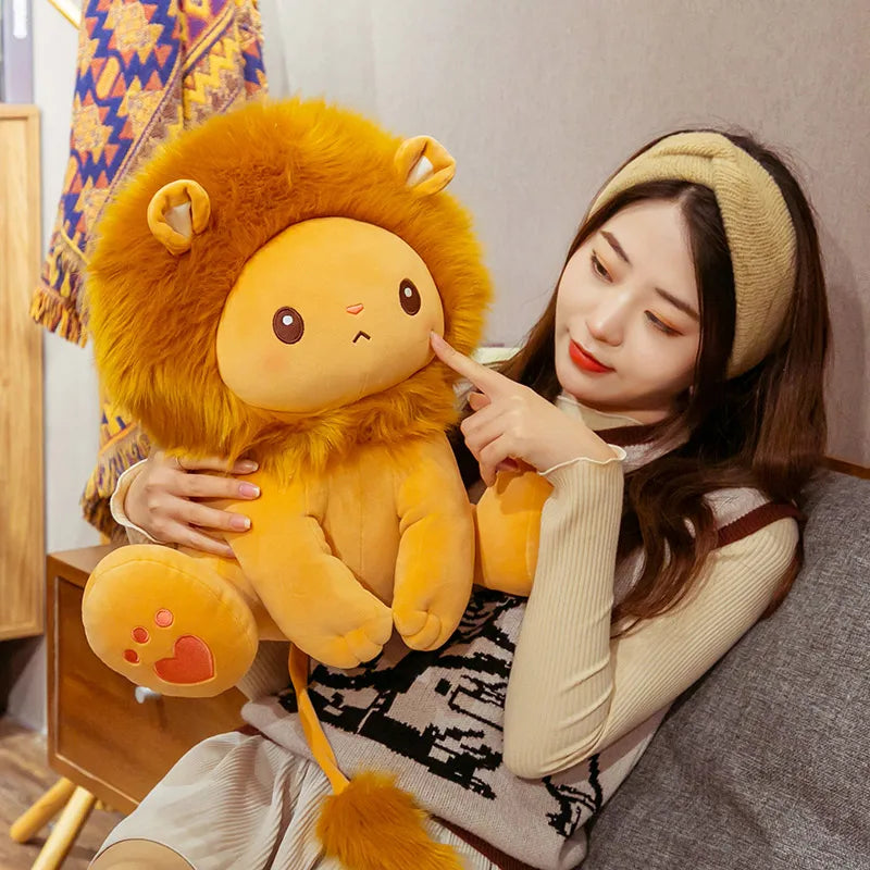 cute sitting lion stuffed animal 