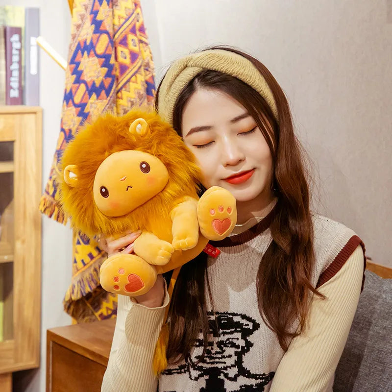 cute sitting lion stuffed animal 