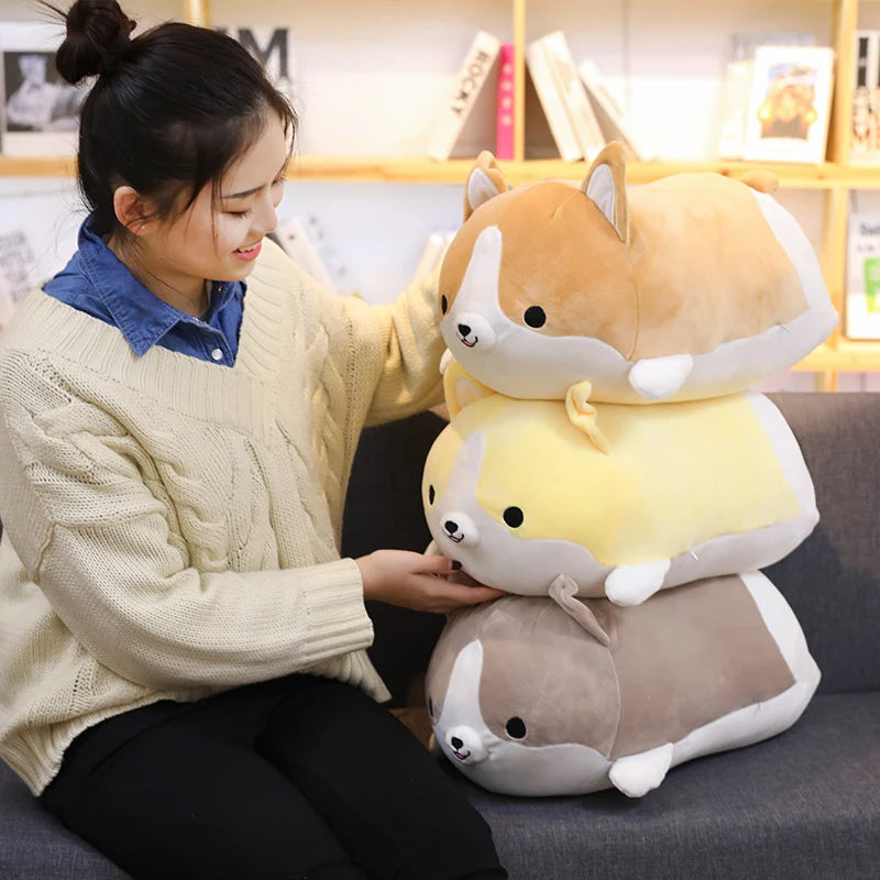 Fat Corgi Stuffed Animal Brown 30cm 12in