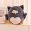 Fluffy Owl Stuffed Animals 30cm 12in Gray without blanket