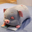 Grey Pig Stuffed Animal Gray