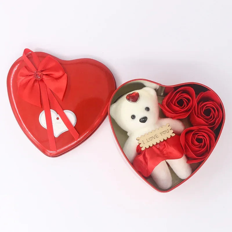 Heart-Shaped Valentine's Day Gift Box Red