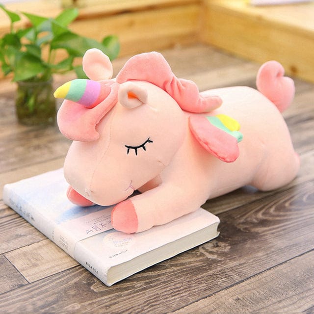 large pink unicorn stuffed animal 