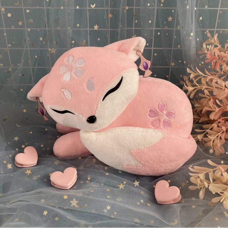 pink fox stuffed animal 