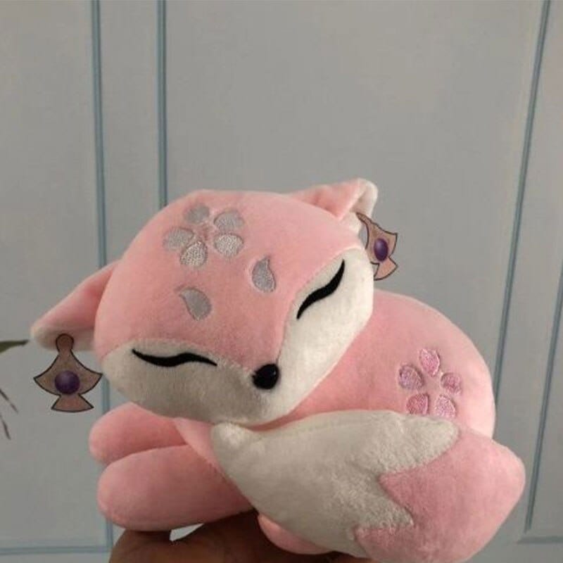 pink fox stuffed animal 