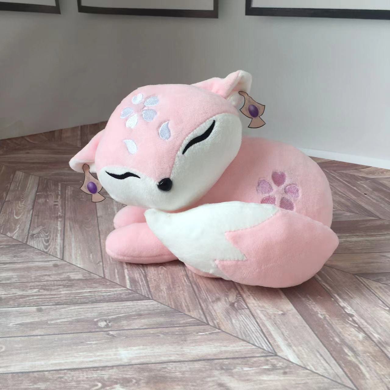 pink fox stuffed animal 