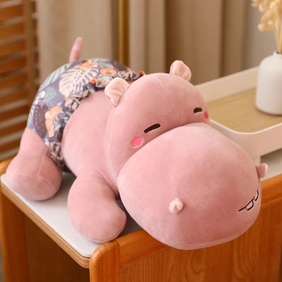 pink hippo stuffed animal 