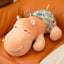 Pink Hippo Stuffed Animal Orange