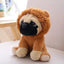 Pug Dog Stuffed Animal Brown 20cm 8in