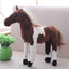 Realistic Horse Stuffed Animal white dark brown