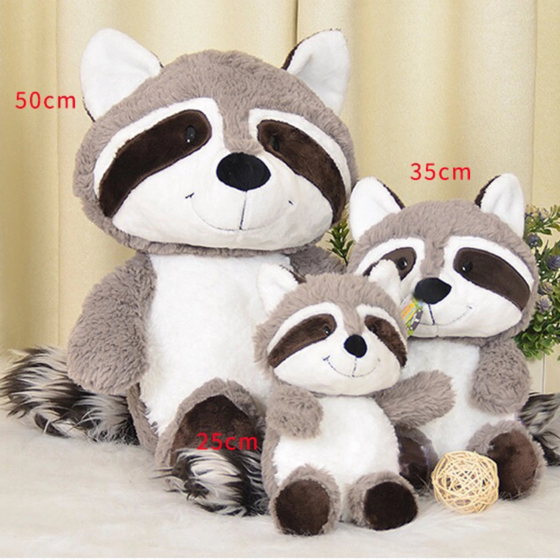 realistic raccoon stuffed animal 