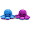 Reversible Octopus Stuffed Animal 20cm 8in Blue Purple