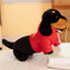 Sausage Dog Stuffed Animal 42cm 17in Black Dressed