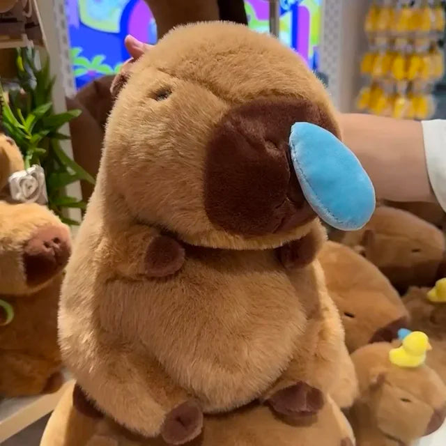 sleeping capybara stuffed animal 