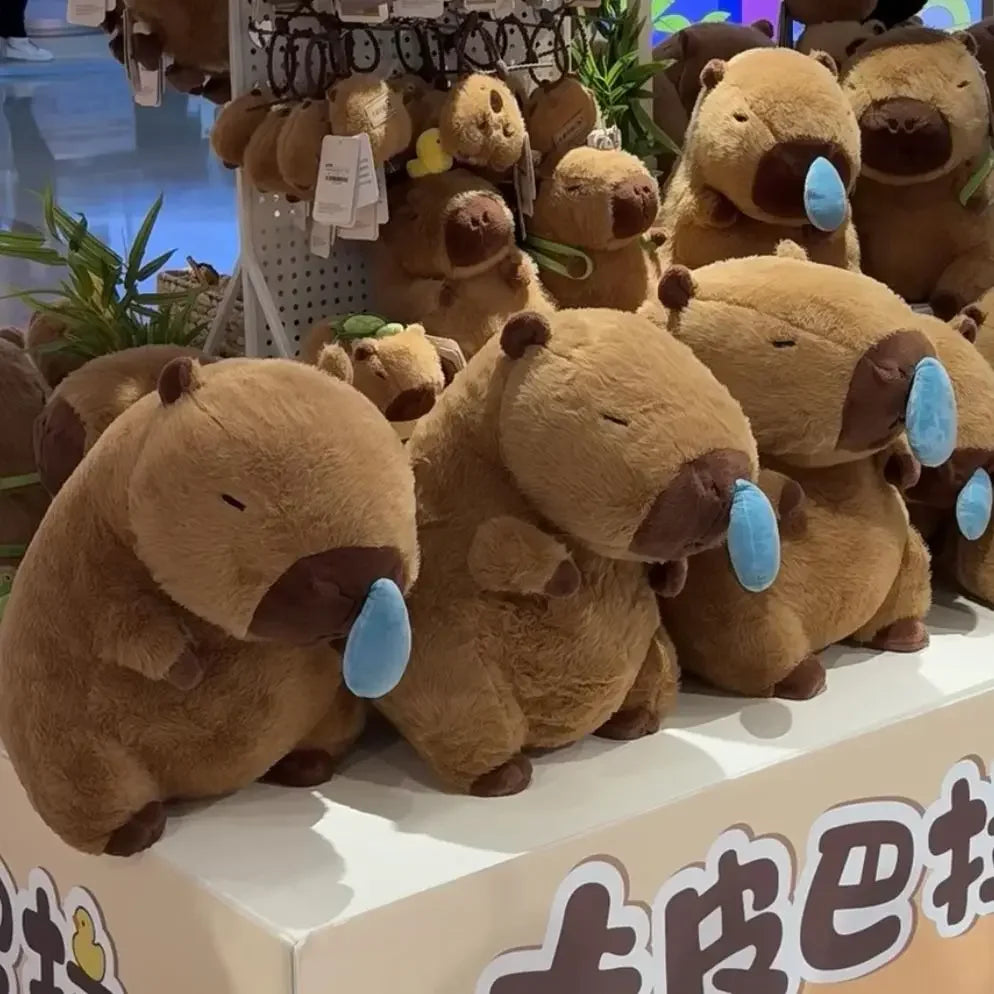 sleeping capybara stuffed animal 