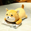 Sleeping Dog Stuffed Animal Brown Open Eyes