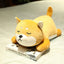 Sleeping Dog Stuffed Animal Brown Closed Eyes