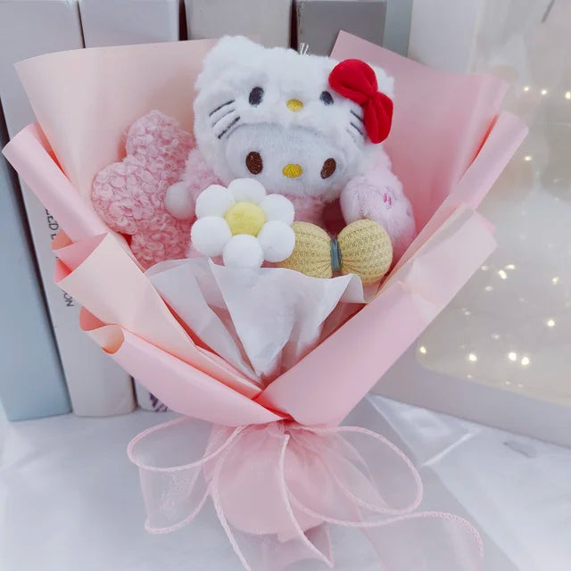 Valentine's Gift Hello Kitty Stuffed Animals Magenta 38cm 15in