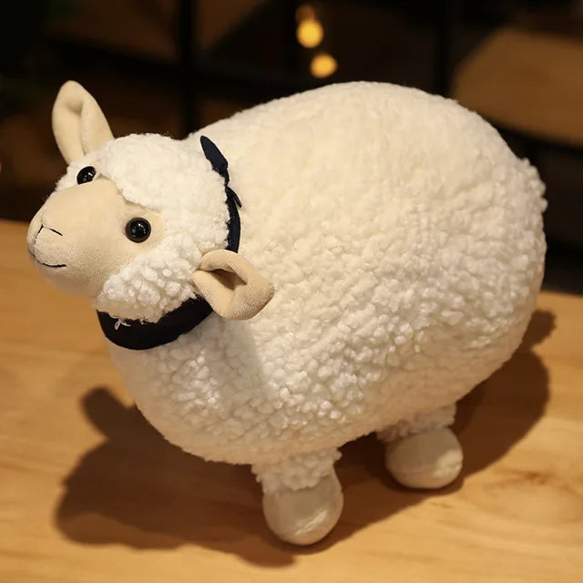 Vintage Lamb Stuffed Animal White