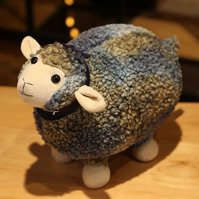 Vintage Lamb Stuffed Animal Gray
