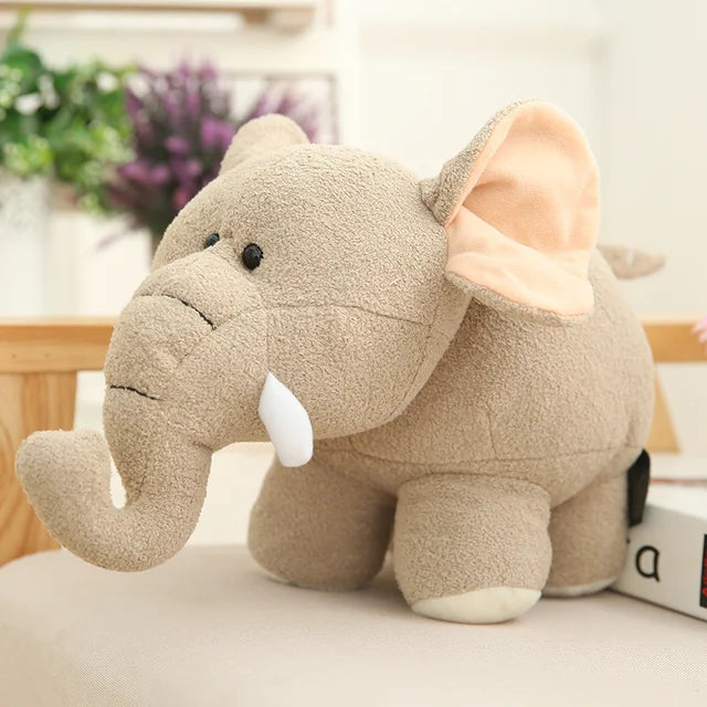 Weighted Elephant Stuffed Animal 35cm 14in Elephant Gray