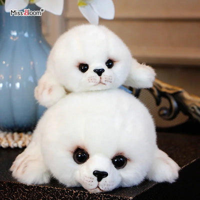 white seal stuffed animal 